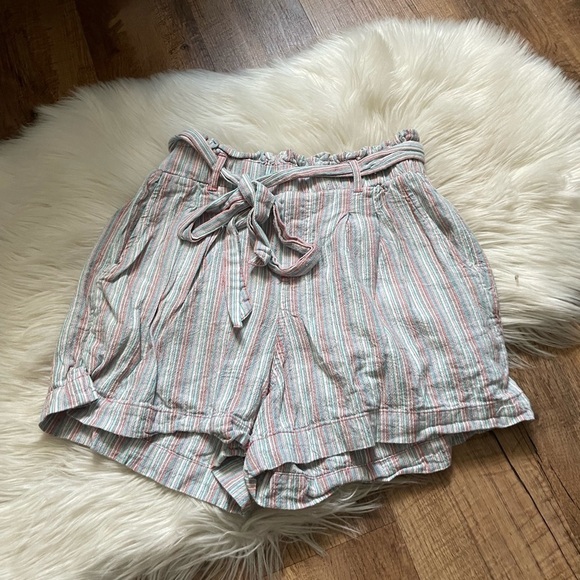 AMERICAN EAGLE Striped Drawstring Shorts - Picture 2 of 5